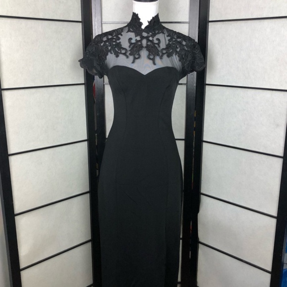 Tadashi Long Elegant Black Evening Gown